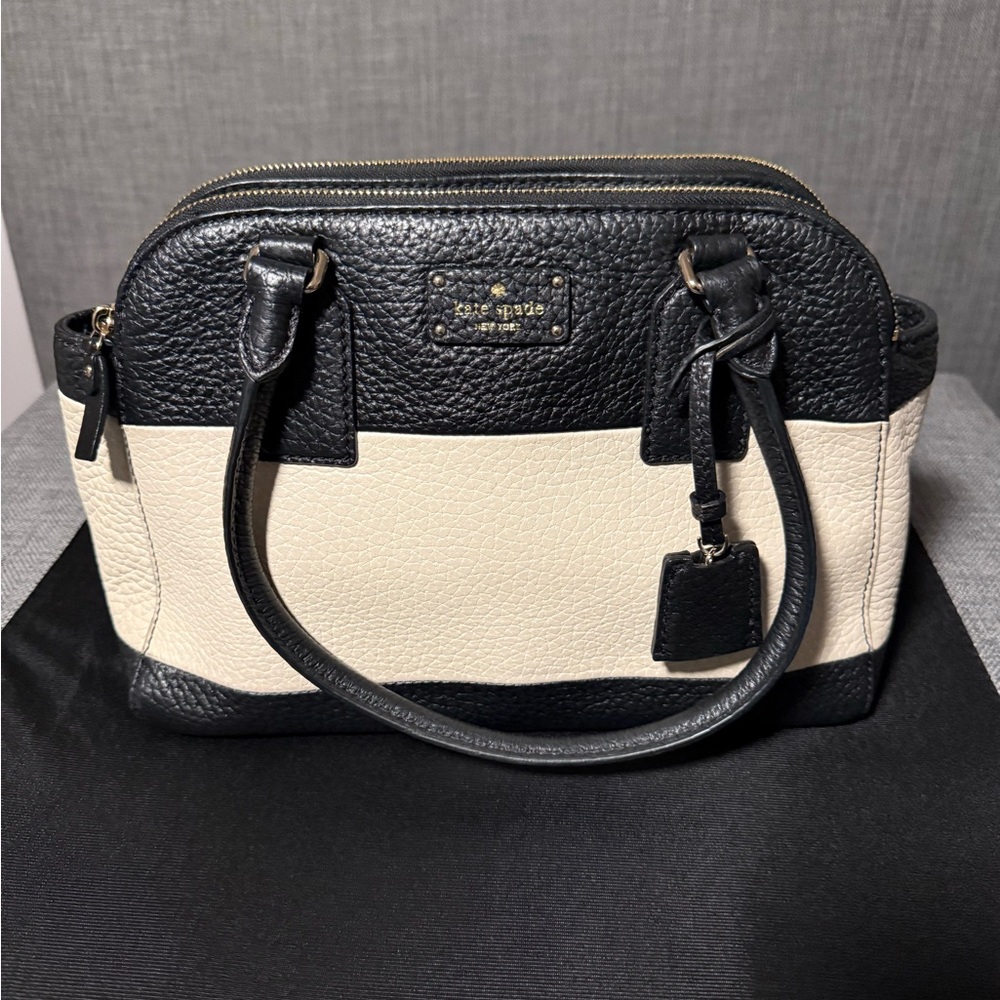 Kate Spade Black and Cream Satchel